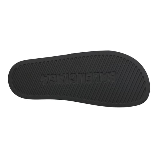 Balenciaga Logo Band Gummi Sandaler Svarta - Image 4