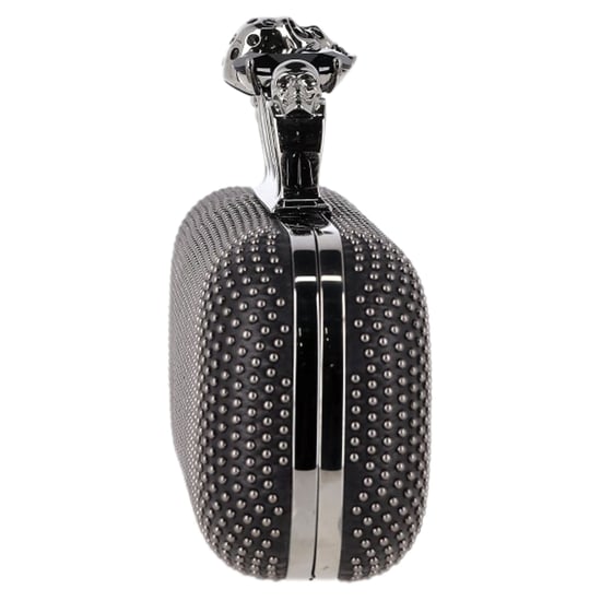 Alexander McQueen Studded Skull Knuckle Box Clutch in Black Leather - Image 2