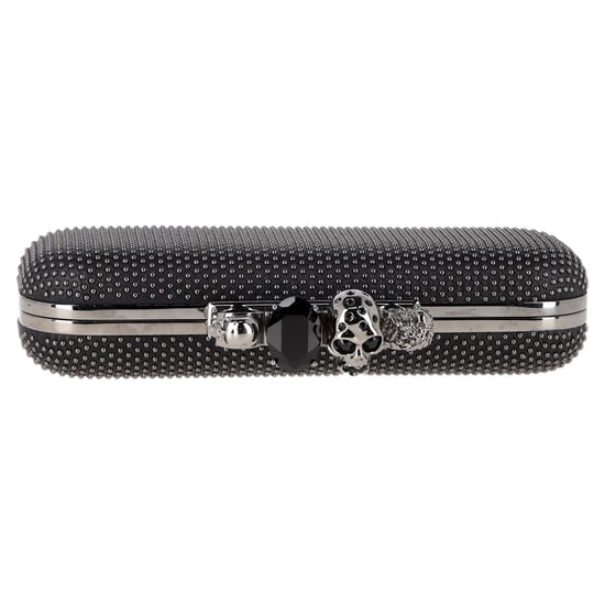 Alexander McQueen Studded Skull Knuckle Box Clutch in Black Leather - Image 4