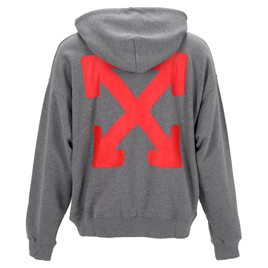 Off-White Hoodie grå med tryck - Image 3