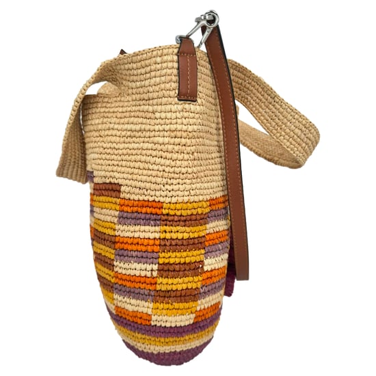 Loewe Paula’s Ibiza Slit Mini Rainbow Cross-body Bag in Multicolor Raffia - Image 2