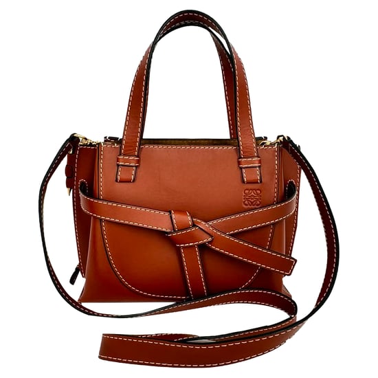 Loewe Mini Gate Tote in Brown Leather - Image 2