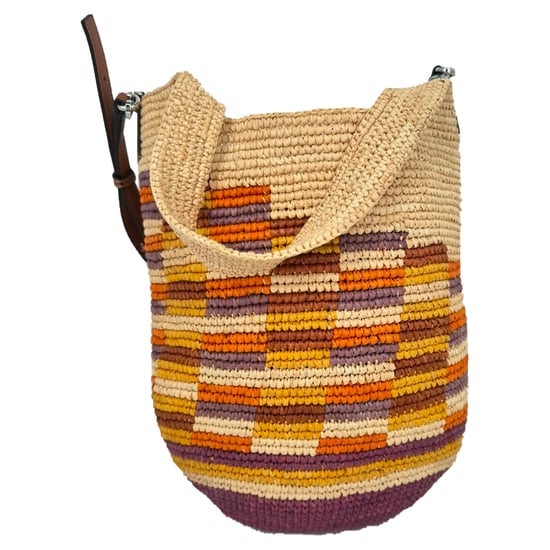 Loewe Paula’s Ibiza Slit Mini Rainbow Cross-body Bag in Multicolor Raffia - Image 3