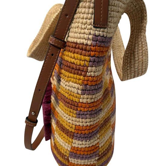 Loewe Paula’s Ibiza Slit Mini Rainbow Cross-body Bag in Multicolor Raffia - Image 4