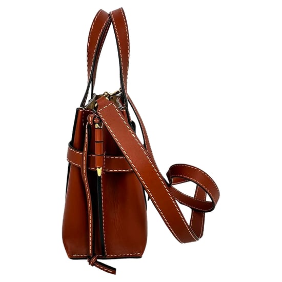 Loewe Mini Gate Tote in Brown Leather - Image 4