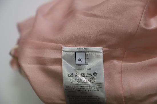 Valentino One Shoulder Rose Embellished Midi Dress in Light Pink Wool - Image 6