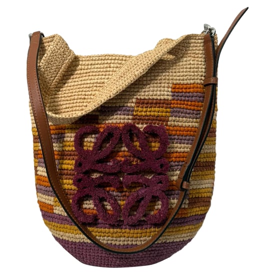 Loewe Paula’s Ibiza Slit Mini Rainbow Cross-body Bag in Multicolor Raffia - Image 5