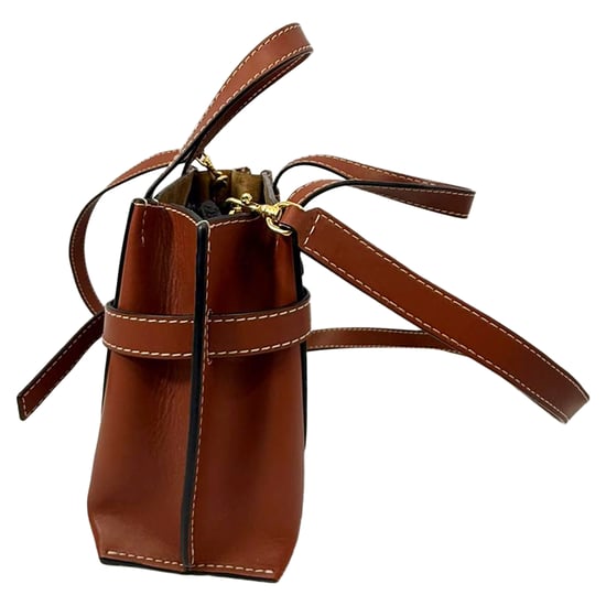 Loewe Mini Gate Tote in Brown Leather - Image 6