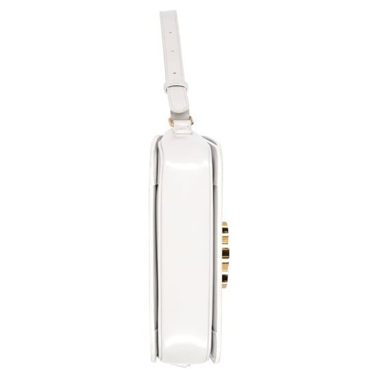 Celine Teen Triomphe Bag in White Calfskin Leather - Image 4