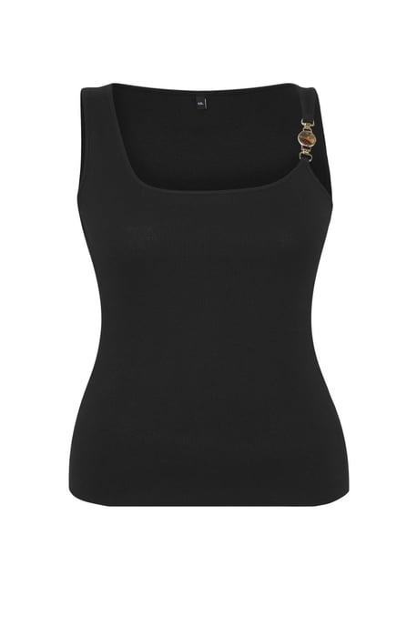 Trendyol Curve Dam Svart Enfärgad Ärmlös Figursydd Plus size Blusar - Image 4