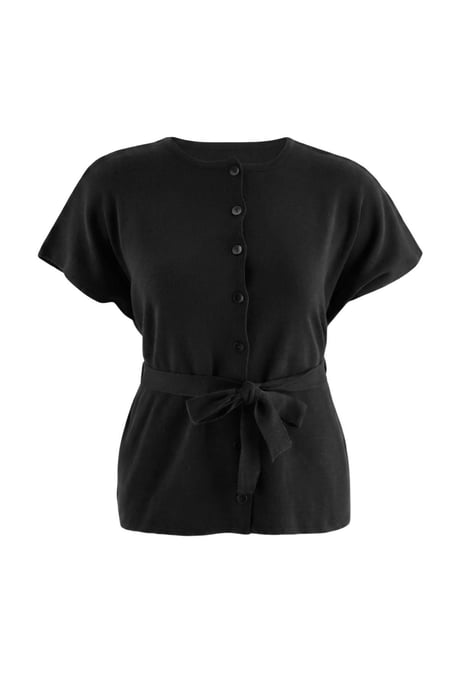 Trendyol Curve Dam Svart Enfärgad Lång Regular fit Plus size Blusar - Image 4