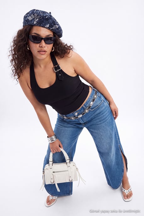 Trendyol Curve Dam Svart Enfärgad Ärmlös Figursydd Plus size Blusar - Image 5
