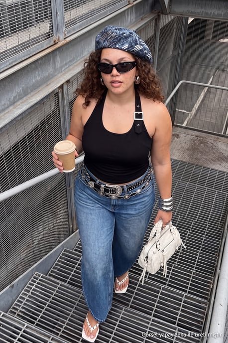 Trendyol Curve Dam Svart Enfärgad Ärmlös Figursydd Plus size Blusar - Image 6