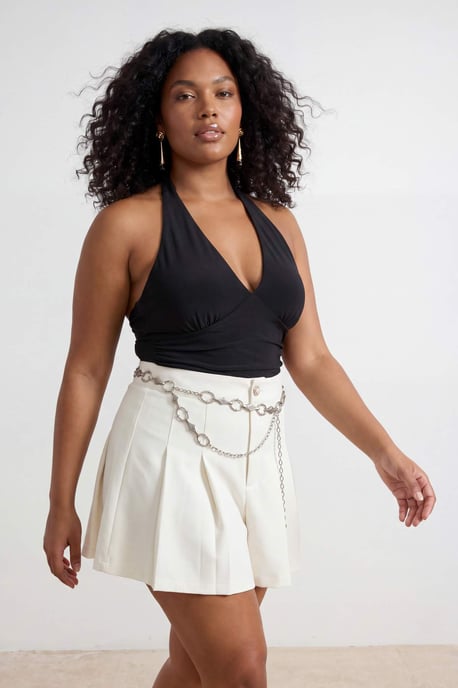 Trendyol Curve Dam Svart Enfärgad Ärmlös Figursydd Plus size Blusar - Image 6