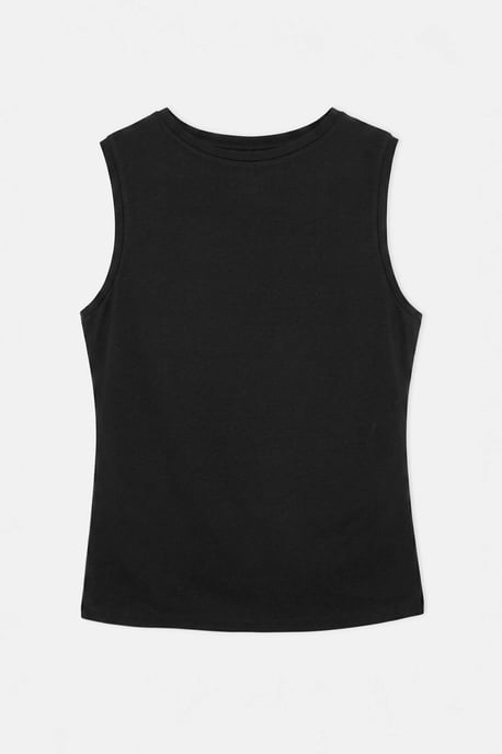 Trendyol Curve Dam Svart Enfärgad Ärmlös Figursydd Plus size Blusar - Image 5