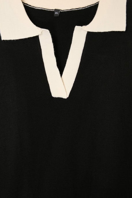 Trendyol Curve Dam Svart Färgblock Ärmlös Figursydd Plus size Blusar - Image 4