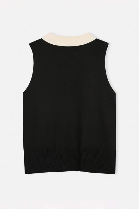 Trendyol Curve Dam Svart Färgblock Ärmlös Figursydd Plus size Blusar - Image 5