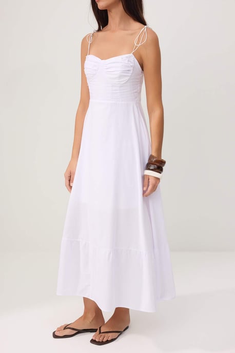 TRENDYOLMİLLA Women's White Plain Maxi Sleeveless Evening / Daily A-line Dresses - Image 2