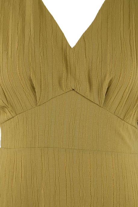Trendyol Curve Dam Khaki Blommig Maxi Kort Casual A-linje Plus size Klänning - Image 5