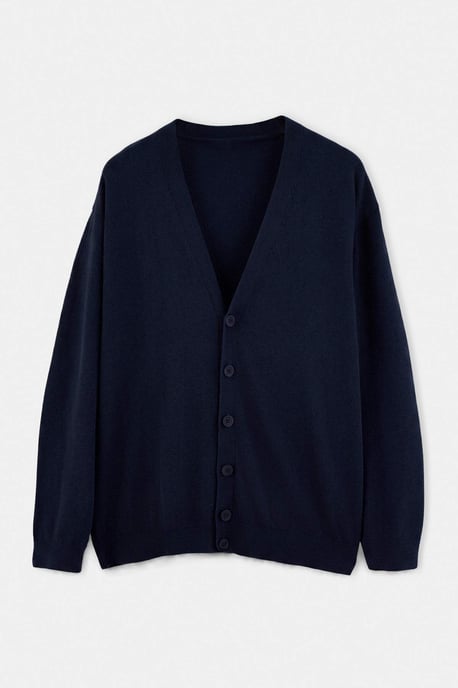 TRENDYOL MAN Men's Dark blue Plain Long Regular fit Plus Size Cardigans - Image 4