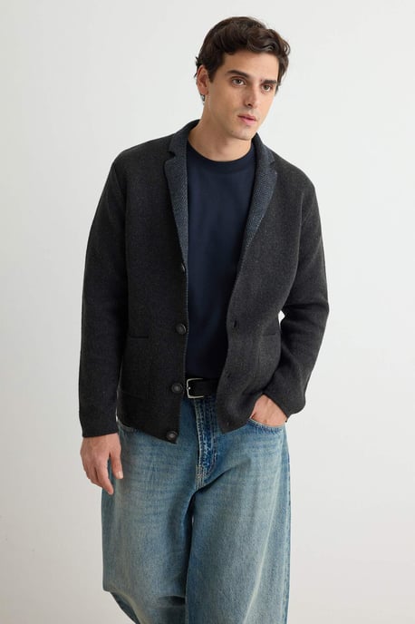 TRENDYOL MAN Heren Grijs Effen Lang Regular fit Vesten - Image 6