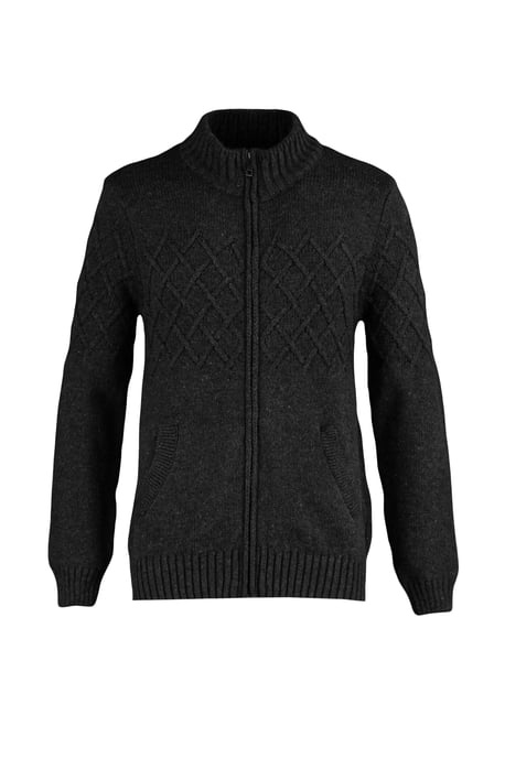 TRENDYOL MAN Men's Gray Diamond pattern Long Regular fit Cardigans - Image 5