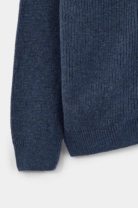 TRENDYOL MAN Men's Blue Plain Long Regular fit Cardigans - Image 5