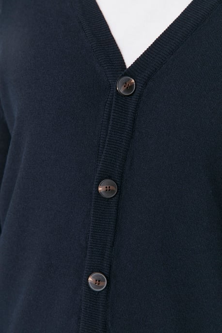TRENDYOL MAN Men's Dark blue Plain Long Fitted Cardigans - Image 5