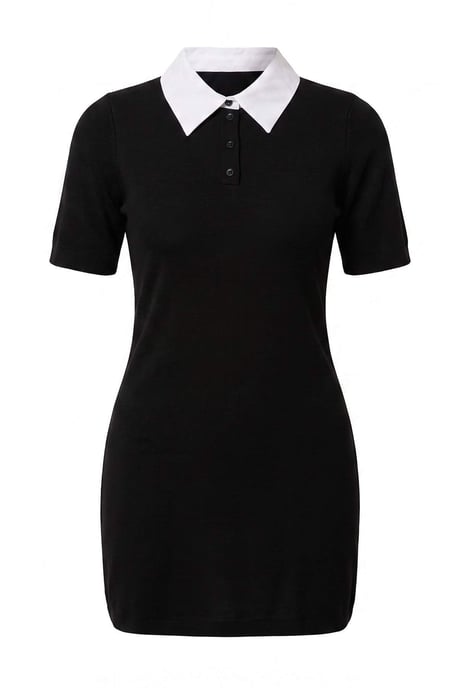 Trendyol Curve Dam Svart Enfärgad Kort / Mini Kort Rak Plus size Klänning - Image 5