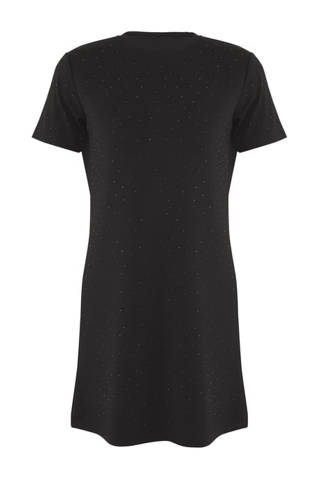 TRENDYOLMİLLA Dames Zwart Effen Kort / Mini Kort Casual Recht Jurken - Image 4