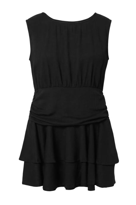 Trendyol Curve Dam Enfärgad Kort / Mini Ärmlös A-linje Plus size Klänning - Image 4