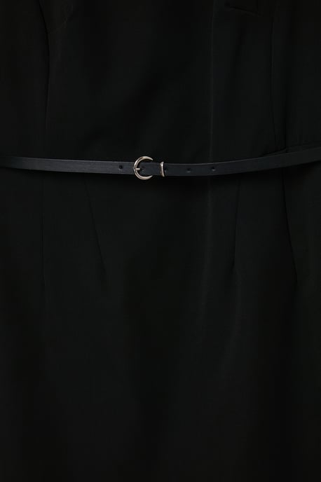 Trendyol Curve Dam Svart Enfärgad Kort / Mini Lång A-linje Plus size Klänning - Image 5