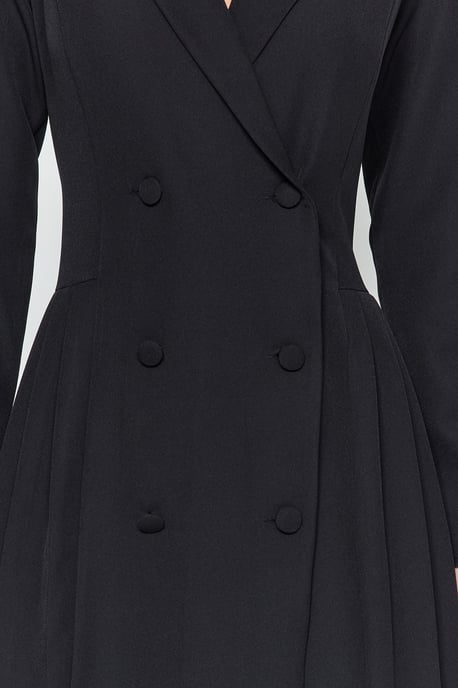 TRENDYOLMİLLA Dames Zwart Effen Kort / Mini Lang Zakelijk Blazer Jurk Jurken - Image 3