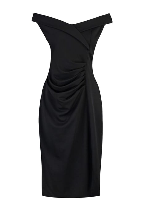 Trendyol Curve Dam Svart Enfärgad Kort / Mini Ärmlös Elegant/Kväll Bodycon Plus size Klänning - Image 5