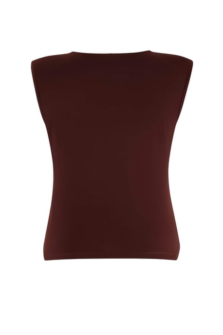 Trendyol Curve Dam Brun Enfärgad Ärmlös Figursydd Plus size Blusar - Image 5