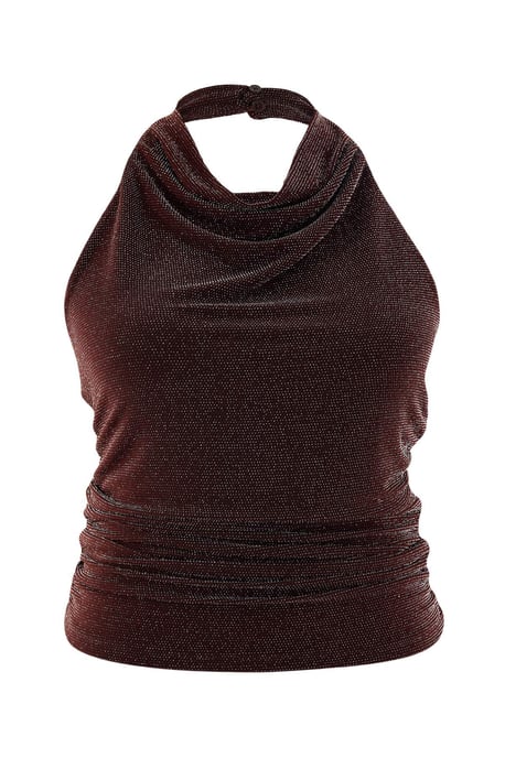 Trendyol Curve Dam Brun Enfärgad Ärmlös Figursydd Plus size Blusar - Image 4