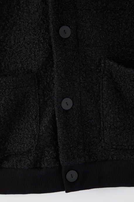 TRENDYOL MAN Men's Black Plain Long Oversize Cardigans - Image 4