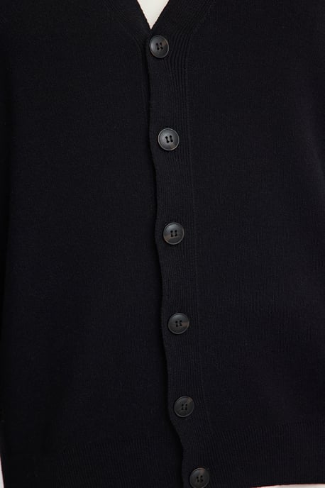 TRENDYOL MAN Men's Black Plain Long Regular fit Plus Size Cardigans - Image 3