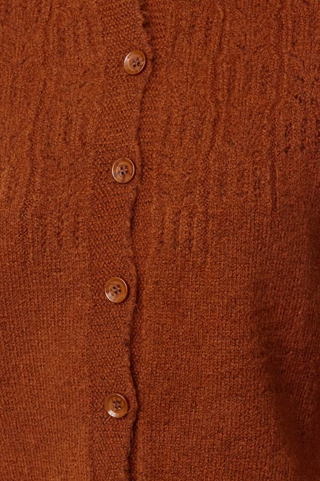 TRENDYOLMİLLA Women's Brown Lochmuster Long Regular fit Cardigans - Image 2