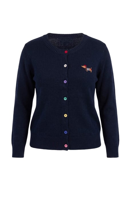 Trendyol Curve Dam Mörkblå Enfärgad Lång Regular fit Plus size Koftor - Image 5
