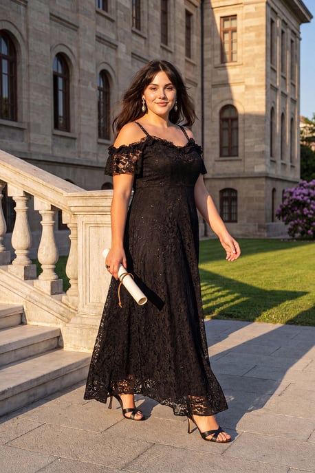 Trendyol Curve Dam Svart Enfärgad Maxi Ärmlös Elegant/Kväll A-linje Plus size Klänning - Image 1