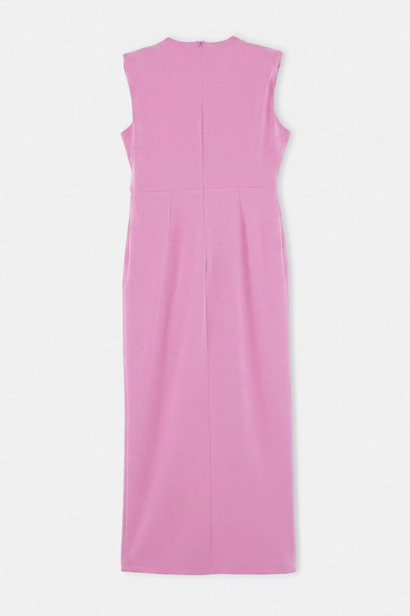 Trendyol Curve Dam Rosa Enfärgad Maxi Ärmlös Fest A-linje Plus size Klänning - Image 5