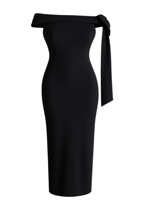 Trendyol Curve Dam Svart Enfärgad Maxi Ärmlös Elegant/Kväll A-linje Plus size Klänning - Image 3