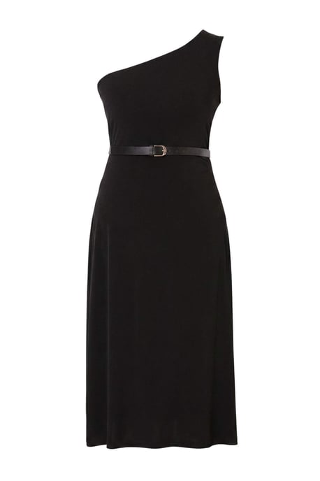 Trendyol Curve Dam Svart Enfärgad Maxi Ärmlös A-linje Plus size Klänning - Image 4