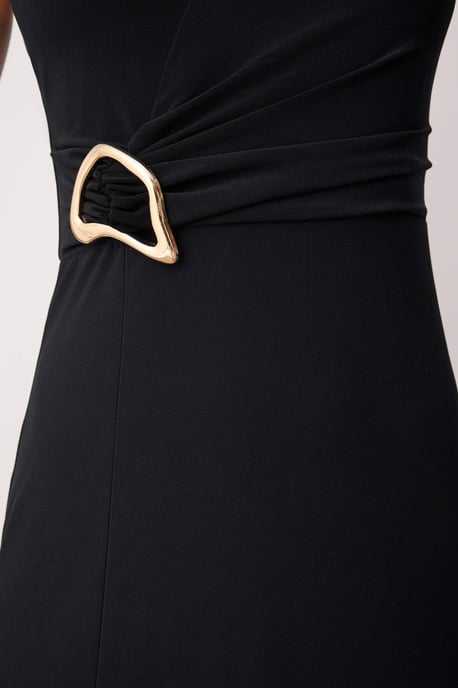 TRENDYOLMİLLA Women's Black Plain Maxi Sleeveless Graduation / Prom Shift Evening & Prom Dress - Image 2