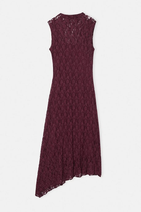 Trendyol Curve Dam Lila Enfärgad Maxi Ärmlös A-linje Plus size Klänning - Image 5