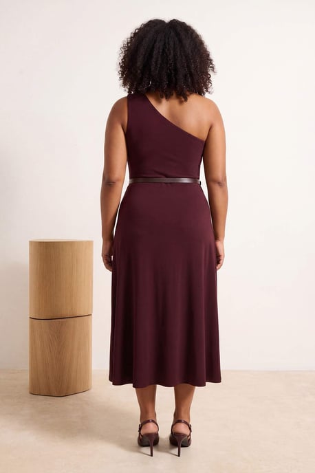 Trendyol Curve Dam Brun Enfärgad Maxi Ärmlös A-linje Plus size Klänning - Image 3