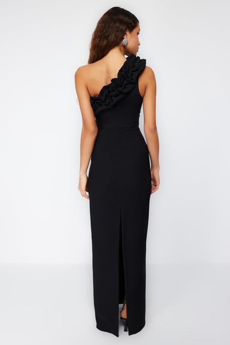 TRENDYOLMİLLA Dames Zwart Effen Maxi Mouwloos Diploma-uitreiking / Gala Recht Avond & Gala Jurk - Image 5