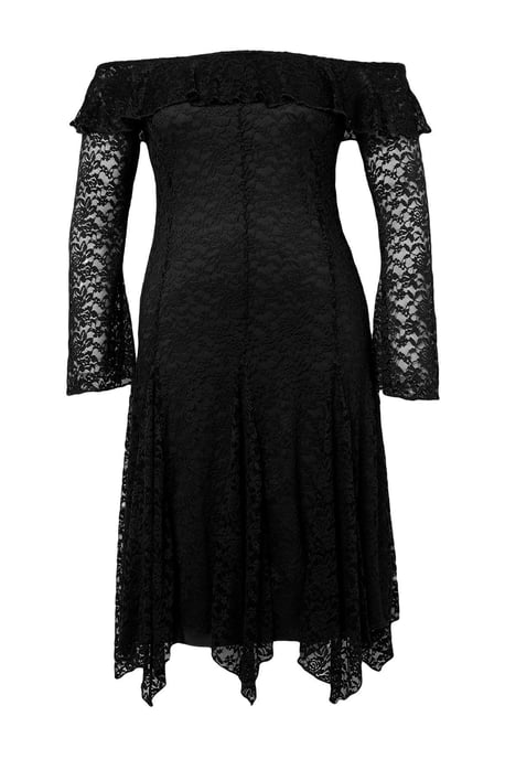 Trendyol Curve Dam Svart Enfärgad Maxi Lång A-linje Plus size Klänning - Image 3