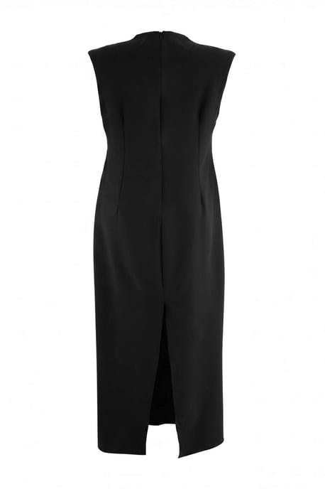 Trendyol Curve Dam Svart Enfärgad Maxi Ärmlös Bodycon Plus size Klänning - Image 5